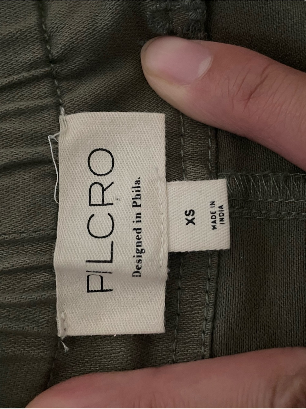 Pilcro Olive Green Cargo Jogger Pants for Women - Picture 4 of 6